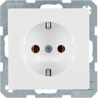 Berker Steckdose SCHUKO 47436089 polarweiss samt