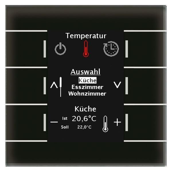 MDT Bedienzentrale BE-GBZS.01 Glas Smart Farbdisplay sw