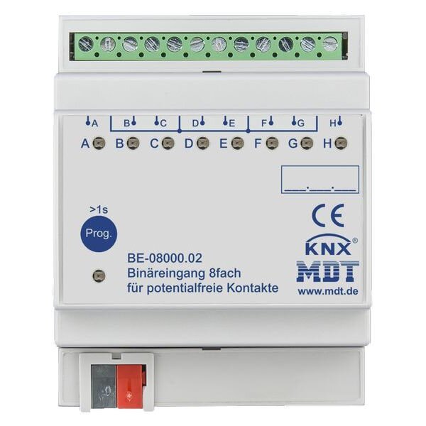 MDT Binäreingang BE-08000.02 8fach 4TE REG pote