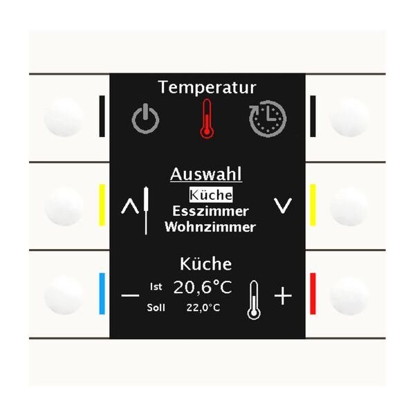 MDT Bedienzentrale Smart 86 Farbdisplay reinweiß glänzend