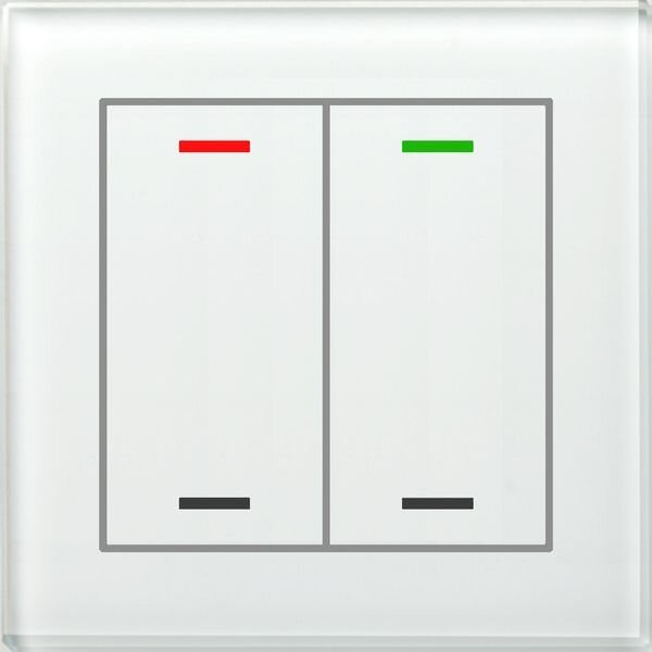 MDT Glastaster II Light 2fach RGBW weiß neutral