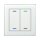 MDT Glastaster II Light 2fach RGBW weiß neutral TS