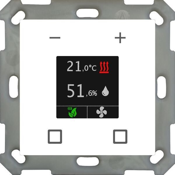 MDT Raumtemperatur-Nebenstelle KNX Smart 55 mit Farbdisplay Reinweiß