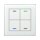 MDT Glastaster KNX II Light 4-fach RGBW Weiß Neutral