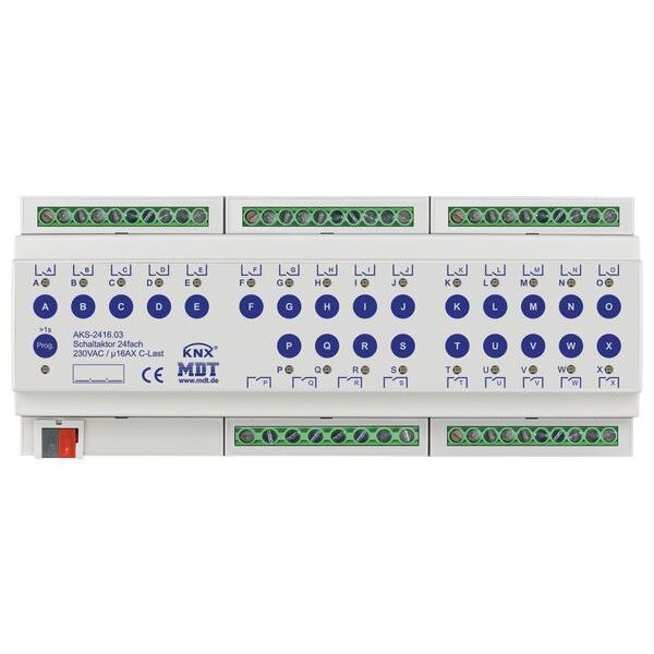 MDT Schaltaktor AKS-2416.03 24-fach 12TE REG 16A 230VAC