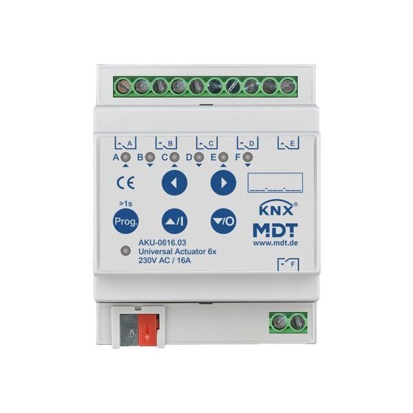 MDT Universalaktor 6-fach 4TE REG 16A 230VAC 100µF 15EVG