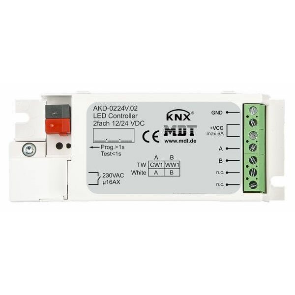 MDT LED Controller AKD-0224V.02 2Kanal für weisse Stripes
