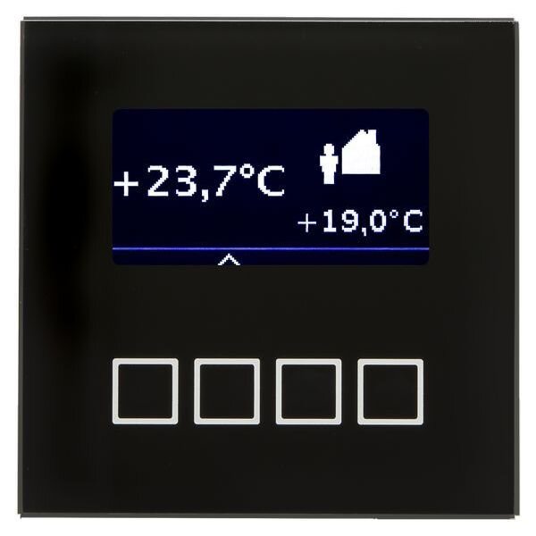 MDT Glas Temperaturregler SCN-RT1GS.01 mit LCD Anzeige schwarz