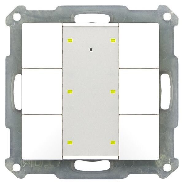 MDT UP-Taster BE-TA55P6.G1 6fach Plus 5mm LED rw gl.