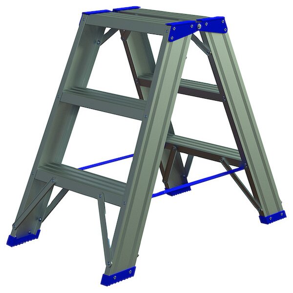 PROTEC Alu-Stufenstehleiter PASSL233 2x3 L:0,73m