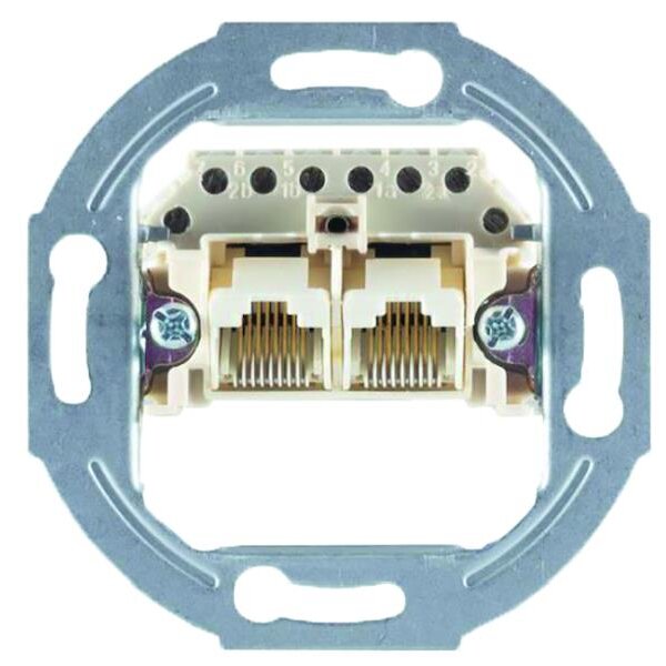 1PROTEC Anschlussdose UP ohne Abdeckung PUAE 2xRJ45 2x8(8)