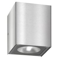 LCD LED-Wandleuchte LB22 2x7W Edelstahl 866lm 3000K