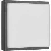 LCD LED-Wandleuchte LB22 Edelstahl graphit 12W 1200lm 3000K