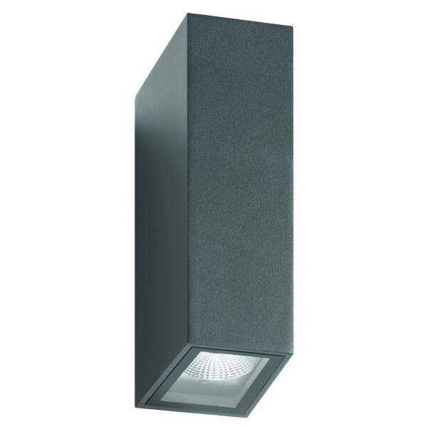 LCD LED-Wandleuchte LB22 graphit 2x7,5W 2x600lm 3000K IP65