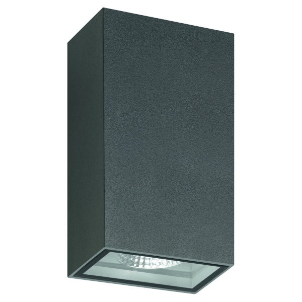 LCD LED-Wandleuchte LB22 2x 6W 3000K 2x 456lm IP54 Alu graphit