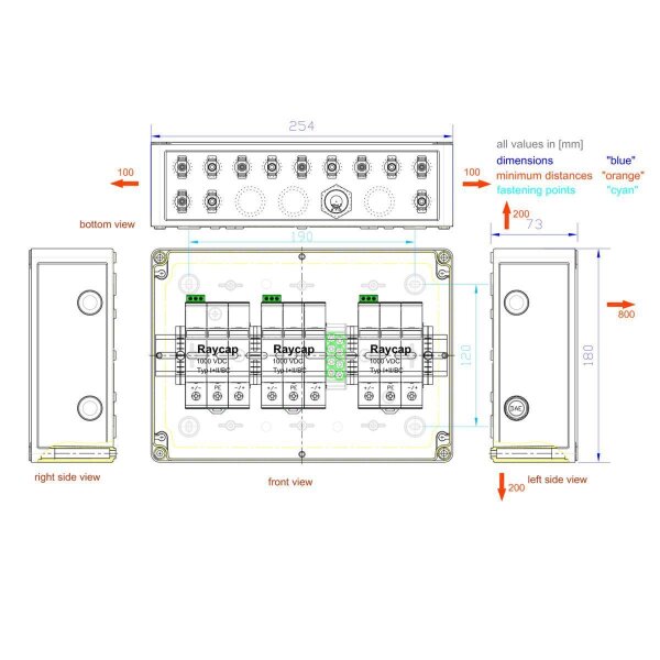 enwitec Generatoranschlusskasten S-1000-3x1R-X-BC-PC-1.0 MC4