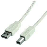 SCMP USB-Kabel 2.0 grau Typ A-B Stecker 3,0m