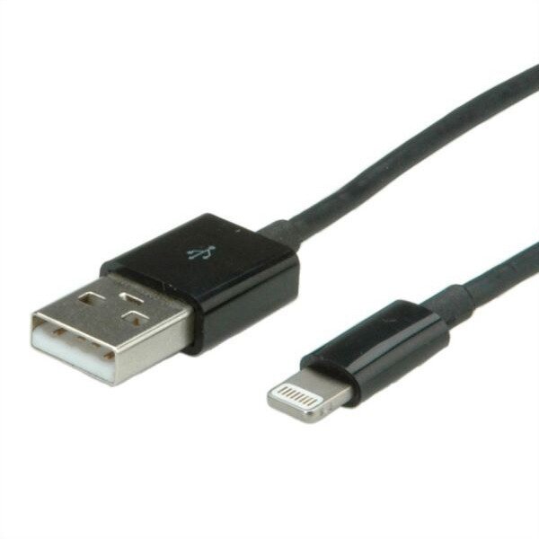 SCMP VALUE USB Sync-Ladekabel für Apple mit Lightning-Connector 1,8m schwarz