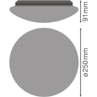 LEDV LED-Wand- / Deckenleuchte LB22 SF CIRCULAR 250 S 13W...