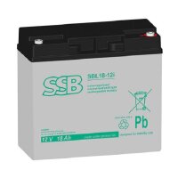 SSB wartungsfreie 10-12-Jahresbatterie SBL18-12i 12V 18Ah...