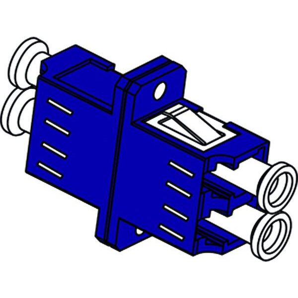 DNTP LWL-Kupplung LC-Duplex Singlemode Keramik-Hülse blau