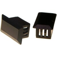 DNTP Blindstopfen SC-S (LC-D) schwarz rechteckig 22x12mm