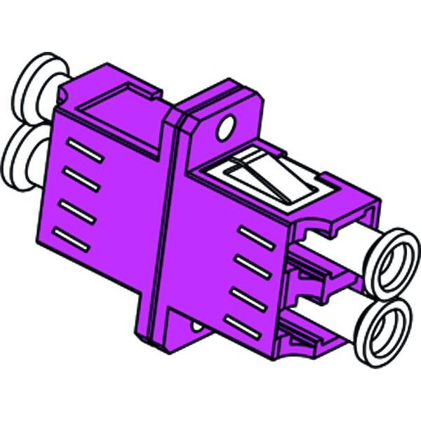 DNTP LWL-Kupplung LC-Duplex Multimode Keramik-Hülse erikaviolett