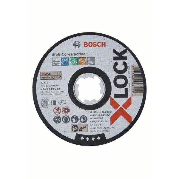 Bosch Trennscheibe X-LOCK 115x1 0mm Rap.Multi ger.