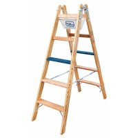 ILLE Stehleiter Holz Stufen ERGO Plus 2x4 Stufen