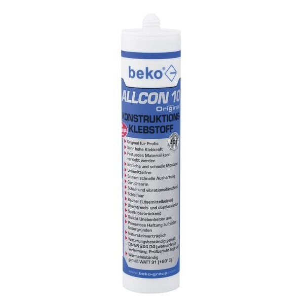 BEKO Konstruktionsklebstoff Allcon 10, 310Ml Kartusche (MHD)