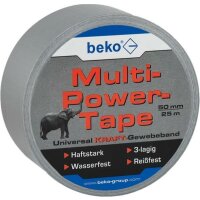 BEKO Kraft-Gewebeband Multi-Power-Tape 50mmx50M silber