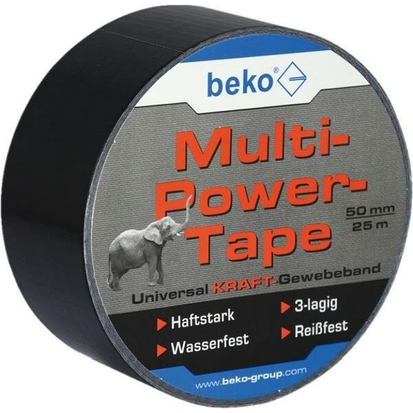 BEKO Kraft-Gewebeband Multi-Power-Tape 50mmx50M schwarz