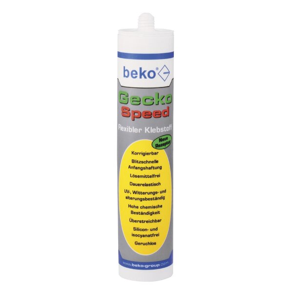 BEKO 1-K-Klebstoff GECKO Speed 290ml weiss (MHD)