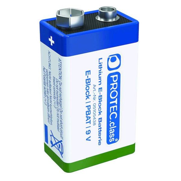 PROTEC Blockbatterie PBAT 9V Lithium 1200mAh (MHD)