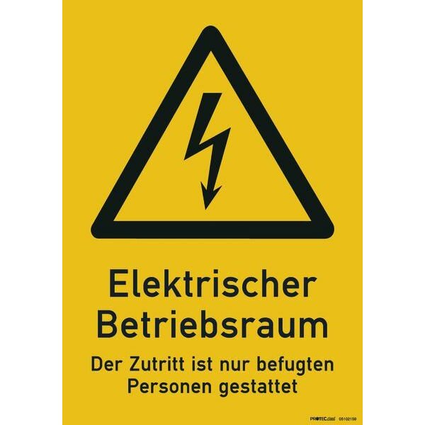 PROTEC Warnschild Elektr. Betriebsraum PWSEB (210x297mm)