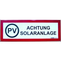 PROTEC Aufkleber PWSA Achtung Solaranlage