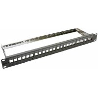 1PROTEC Patchpanel 19" Modular lichtgrau Cat6a...