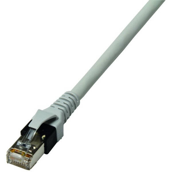 1PROTEC Patchkabel halogenfrei grau PPK6A Cat6A-ISO 4P26 S/FTP 2xRJ45 0,5m