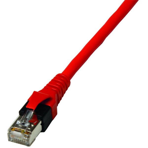 1PROTEC Patchkabel halogenfrei rot PPK6A Cat6A-ISO 4P26 S/FTP 2xRJ45 0,5m