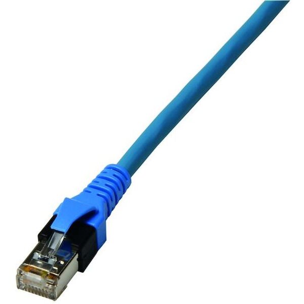 1PROTEC Patchkabel halogenfrei blau PPK6A Cat6A-ISO 4P26 S/FTP 2xRJ45 0,5m