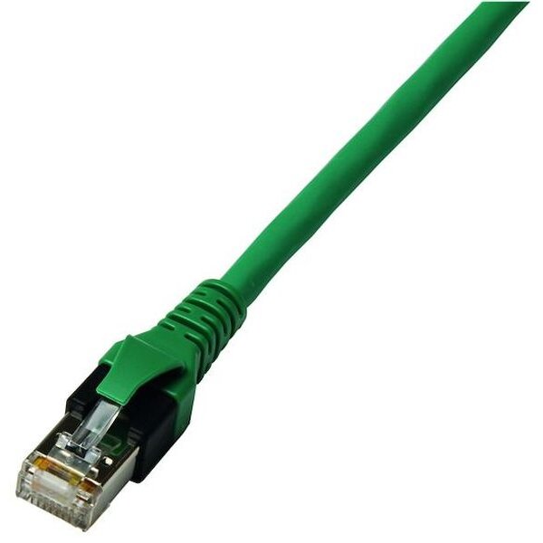 1PROTEC Patchkabel halogenfrei grün PPK6A Cat6A-ISO 4P26 S/FTP 2xRJ45 0,5m