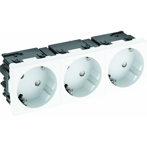 OBO Bettermann Steckdose SCHUKO 33° 3-f. Connect 45 250V 10/16A RAL9010