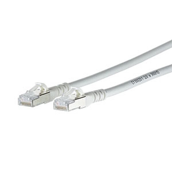 METZ Patchkabel Cat6A ISO/IEC 10G AWG26 2xRJ45 weiss 5,0m