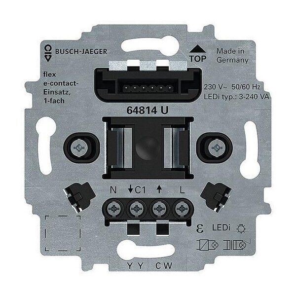 Busch-Jaeger Universal-e.contact-Einsatz 64814 U e-contact-Eins. flex, 1-f