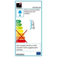 Helestra LED-Wandleuchte LB22 GAIA chrom 8W 680lm...