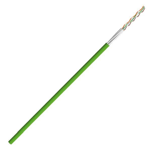 HomeWay Kabel GREENforMEDIA FRNC Kat7 gelbgrün RG100m