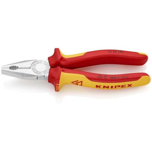 Knipex Kombizange chrom isol. 180mm VDE 1000V