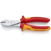 Knipex Kraftseitenschneider chrom isol. 180mm VDE 1000V