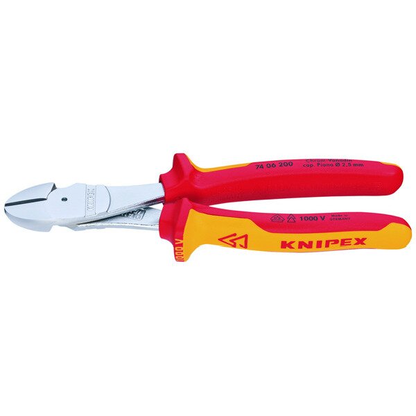Knipex Kraftseitenschneider chrom isol. 200mm VDE 1000V
