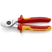 Knipex Kabelschere chrom isol. 165mm VDE 1000V